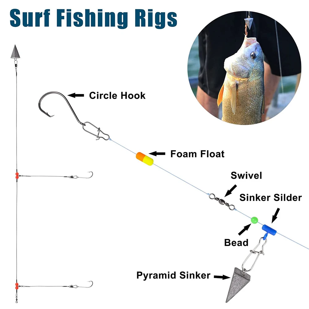 Fish Finder Rig 95pcs Surf Fishing Tackle Kit Surf Fishing Rigs