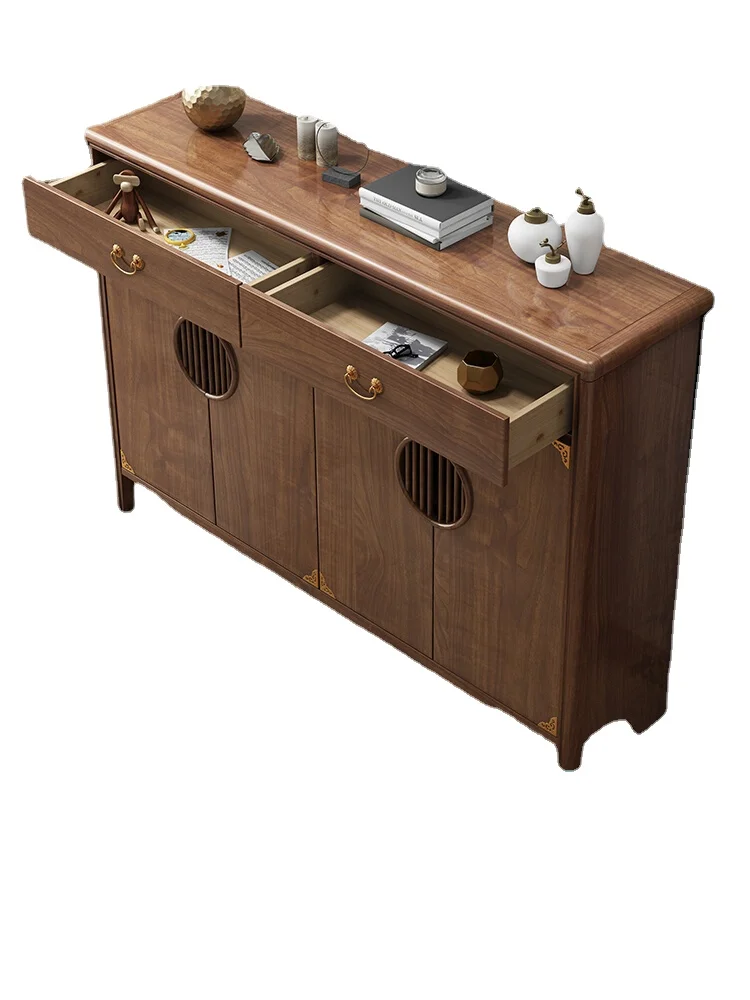 

XL Shoe Cabinet Large Capacity Entrance Cabinet Solid Wood Frame Storage Locker Home Balcony Hall Cabinet