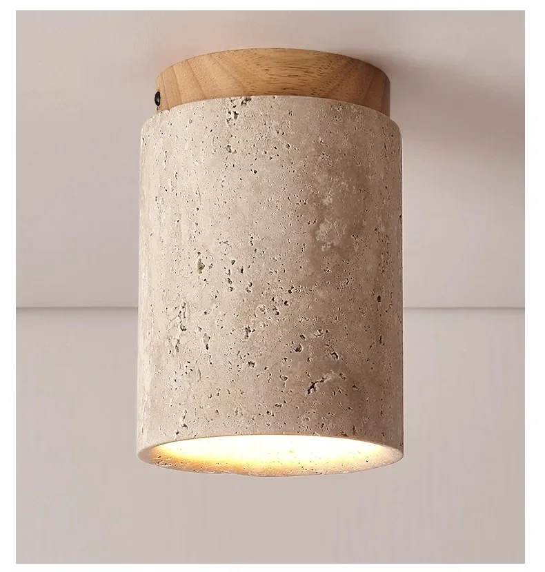 Japanese Style LED Ceiling Downlight Surface Mounted Wood Image 8