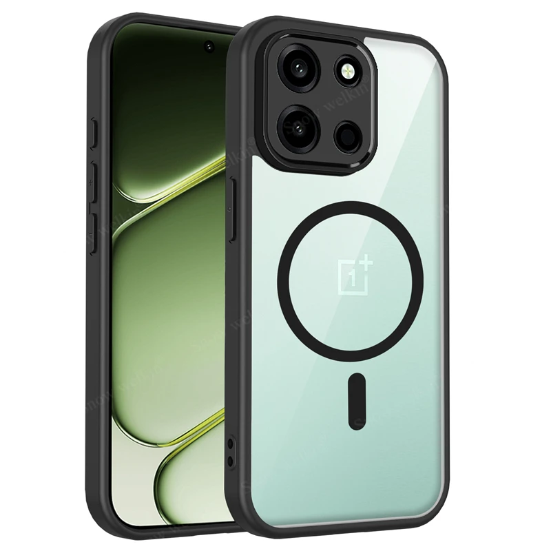Magnetic Transparent Silicone Shockproof Phone Case