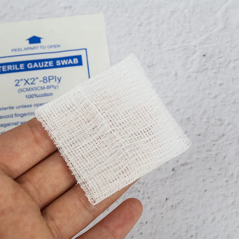 New 50 Pcs/lot Gauze Pad Cotton First Aid Waterproof Wound Dressing