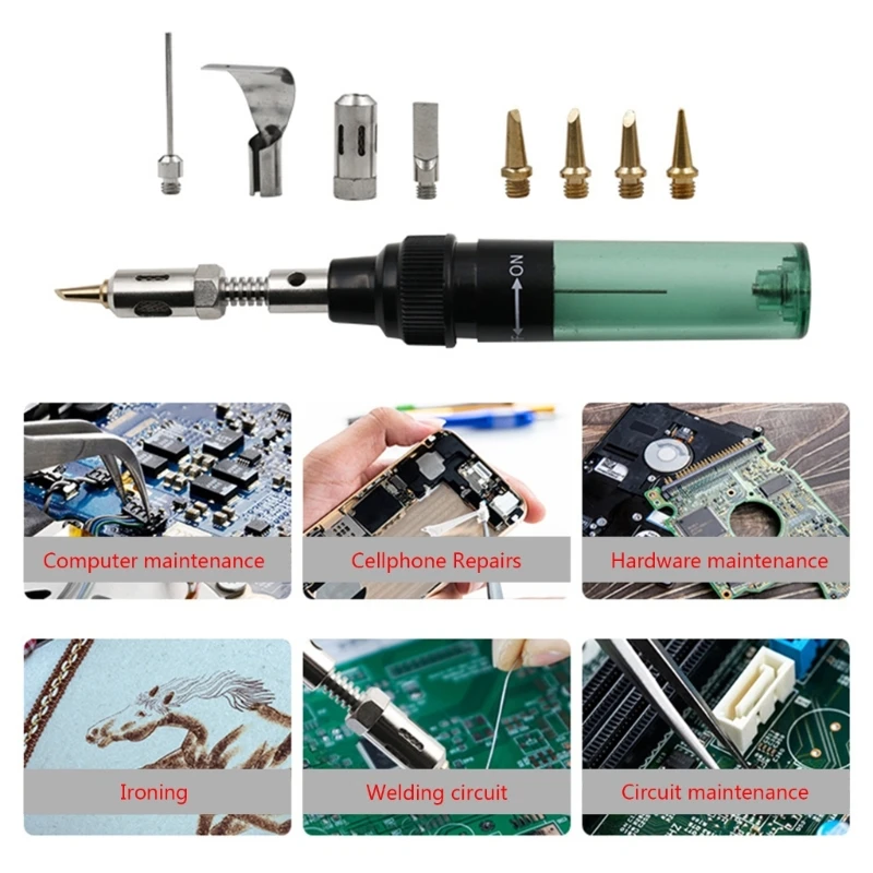 Gas Soldering Iron for Up to 35-45 Minutes of Continuous Use Heat Blower
