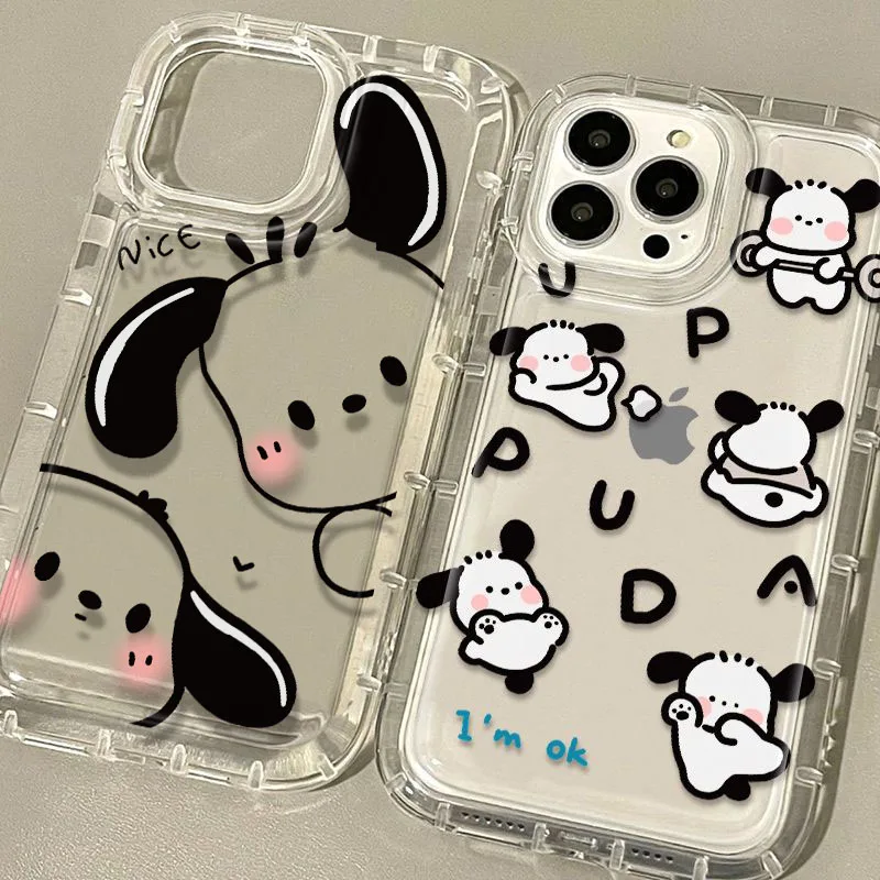 Simpatica Custodia Per Telefono Pochacco Per Samsung Galaxy A04 A04S A04E A14 A24 A03S A13 A23 A73 A12 A22 A51 A71 Cover Trasparente Antiurto