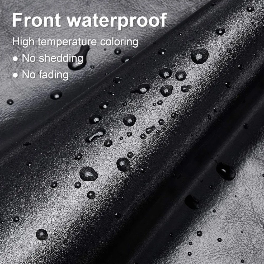 Black PU Leather Roll - Solid Color, 13 x 55, 0.4mm Thick - Ideal for Dressmaking and Crafts