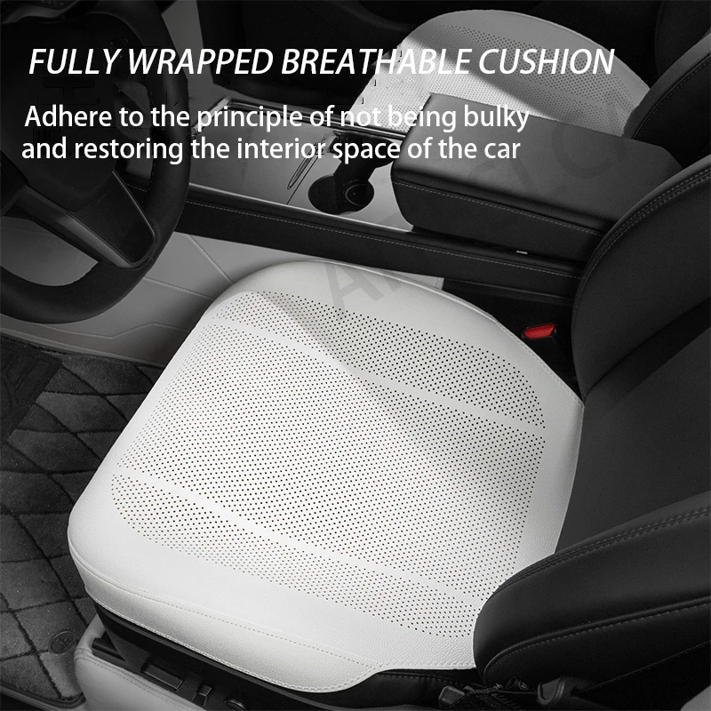 Nuovo coprisedile per auto aggiornato Cuscino estivo fresco Ventilazione Coprisedile universale per quattro stagioni Cuscino comfort completo incluso - Image 3