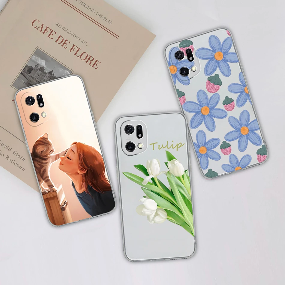 New Design Soft Clear Slim TPU Silicone Anti-Drop Phone Case for Oppo Find X5 Pro Lite