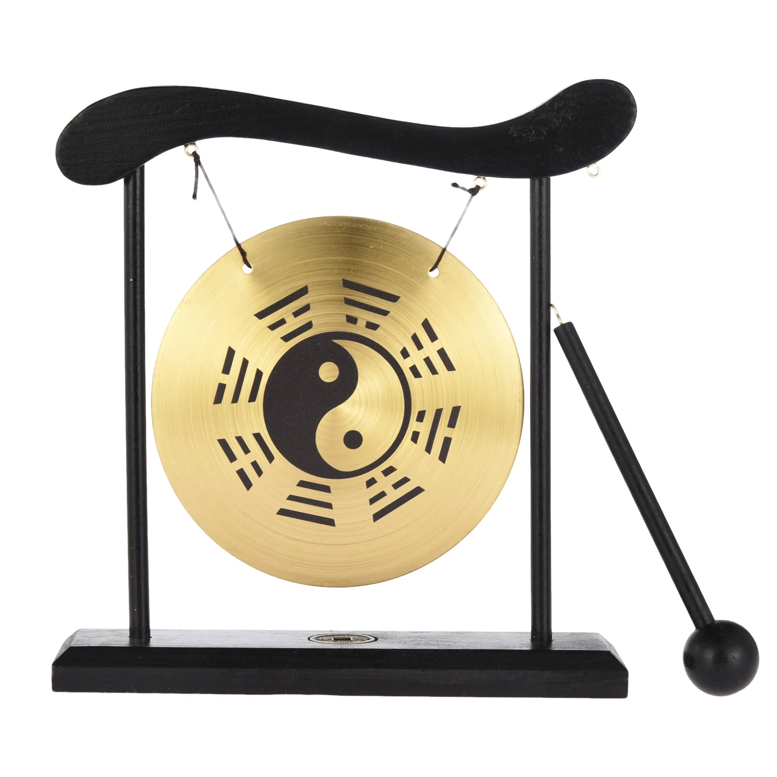 Zen Table Gong Feng Shui Desktop Gong With Mallet Taiji Symbol Meditation Desk Bell Mini Percussion Instruments For Yin Yan