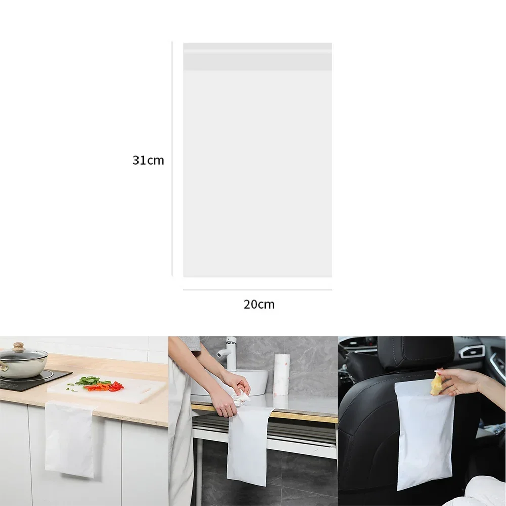 100pcs Car Garbage Bag Autohesion Biodegradable Trash Rubbish Holder Storage Bags For Auto Vehicles Office Kitchen trash bags,garbage bags