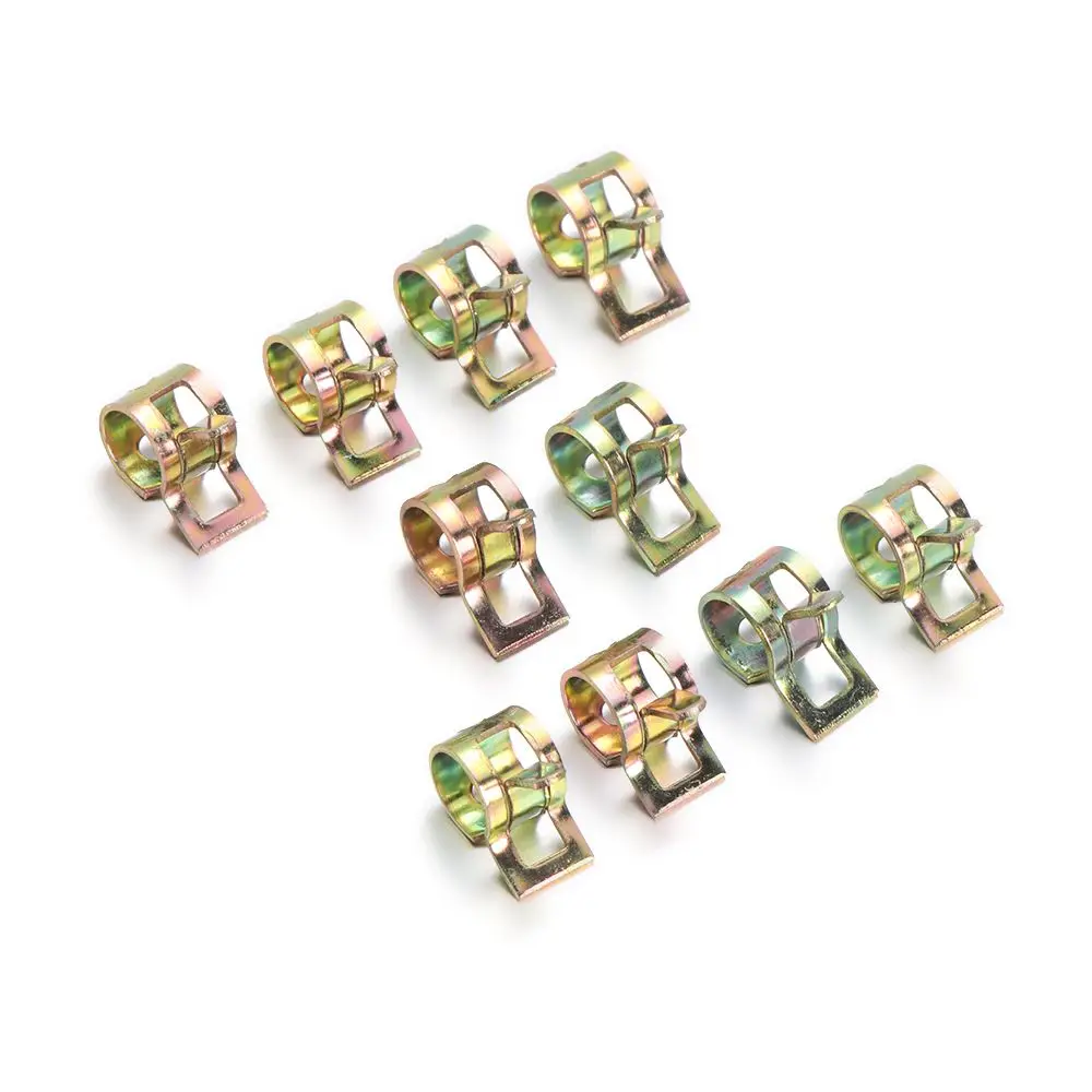 Stainless Steel Spring Clips Fastener Tube Clamp Fuel Oil Line Water Hose Pipe 10Pcs hose clamps spring clip clamps spring clamps