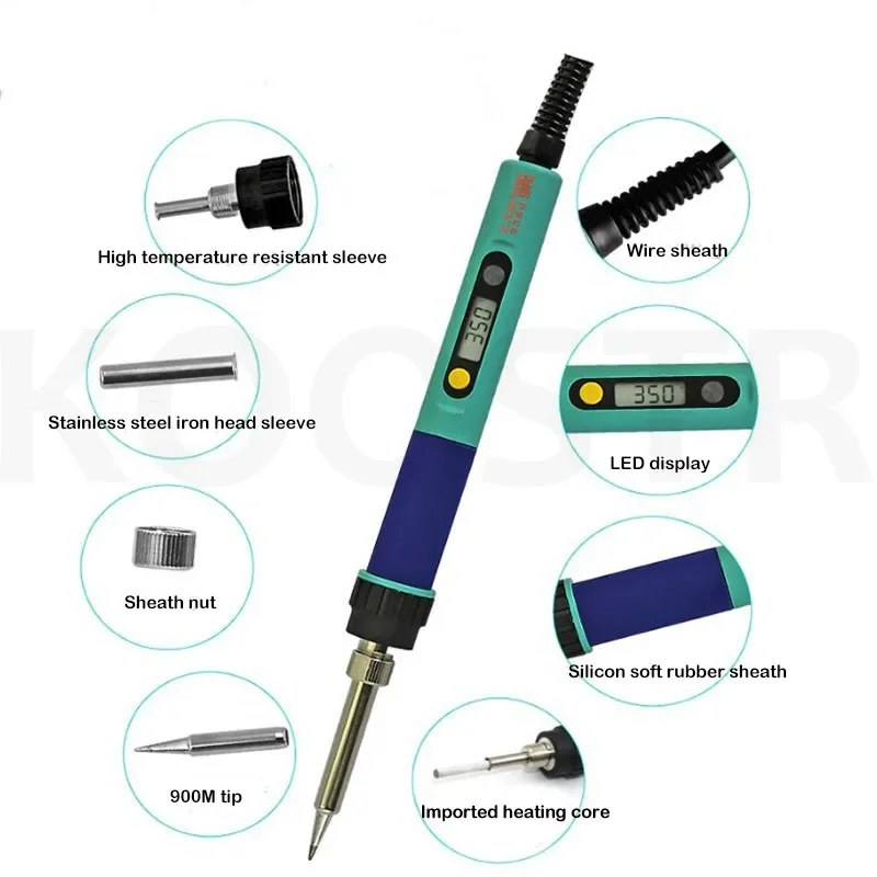 60W220V/110V CXG 936d Digital LCD Adjustable temperature Electric Solder station Welding Tools kit Electric Soldering iron EU/US 5