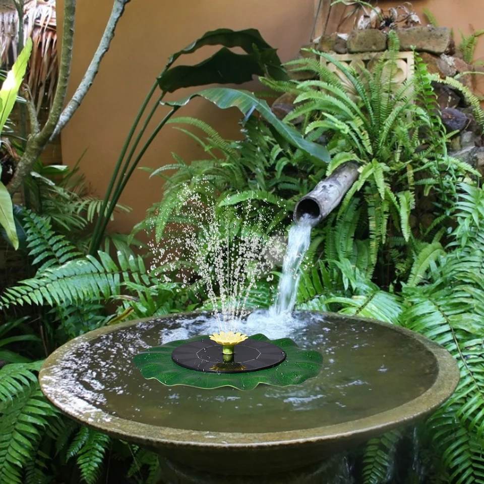 Pompa Ad Acqua Solare A Forma Di Fiore Di Loto - Fontana Galleggiante Per Laghetto O Giardino - Foto 9