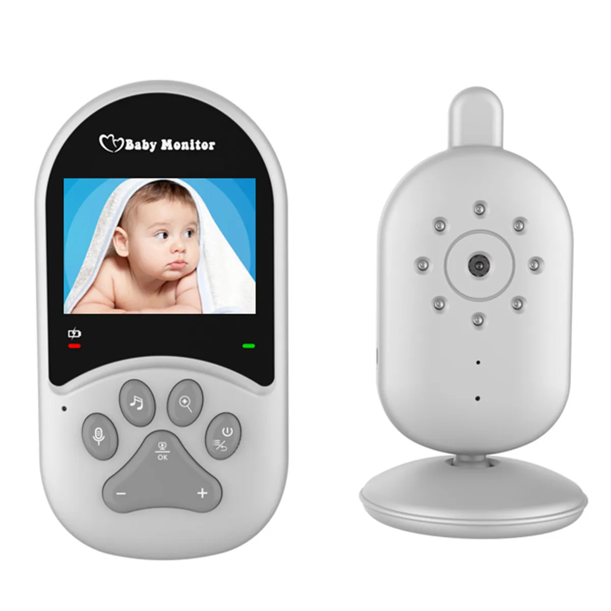 2.4Inch LCD Display VOX Music Control Baby Monitor  Nanny Camera Temperature Display Feeding Plan Video Camera Babysitter