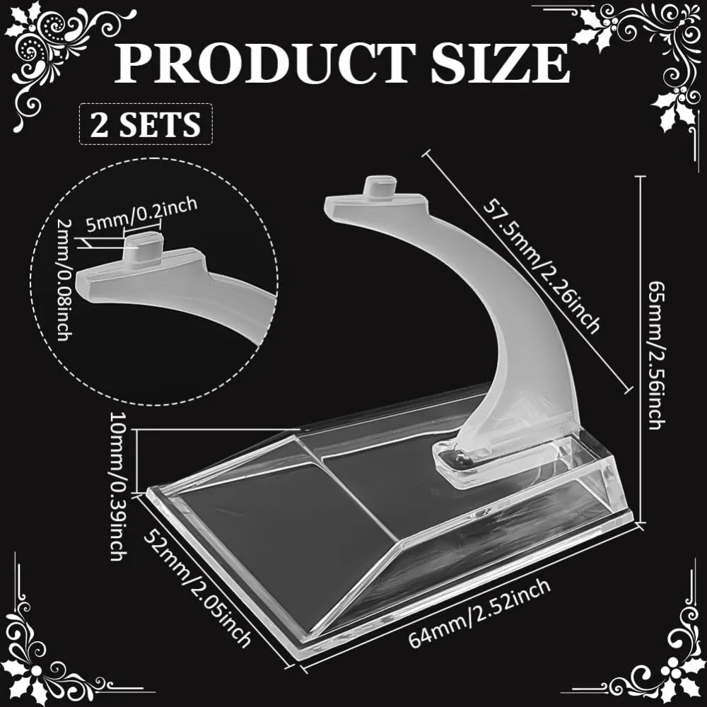 Clear Plastic Aircraft Display Stand Set - Ideal for Mid-Size Model Planes