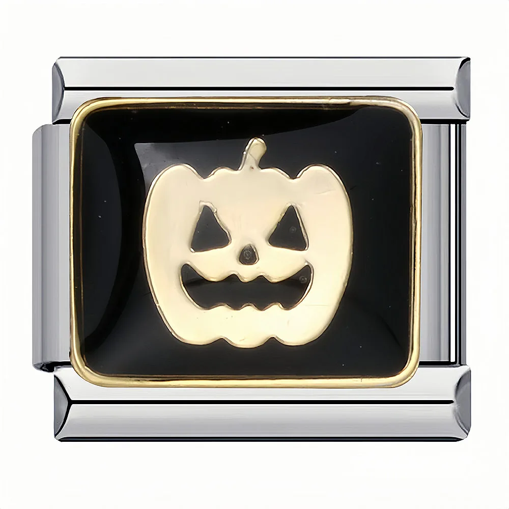 Mode Halloween Kürbis Geist Fledermaus Hexe Vampir Italienische Charm Links Fit 9mm Edelstahl Armband Kette Schmuck DIY Machen – Detail 8