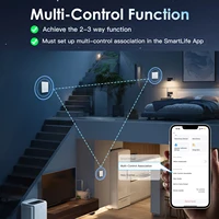 BSEED WIFI Click Switches Wall Smart Click Light Plastic Switches Yellow Backlight Plastic Frame EU Standard Tuya APP Switch - Image 4