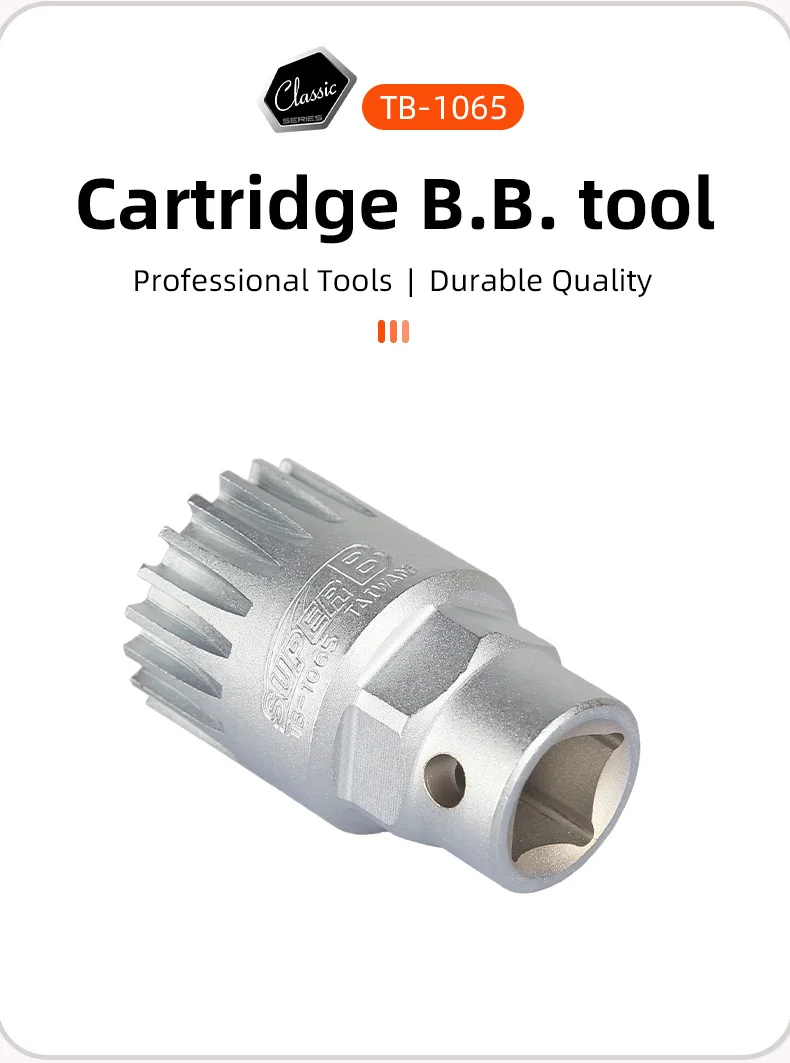Description Picture 2 of itemSUPER B TB-1065 Bicycle Bottom Bracket Tool MTB Road Bike Cartridge B.B. Tool Use With 24 mm Wrench 1/2" Dr. Ratchet Wrench