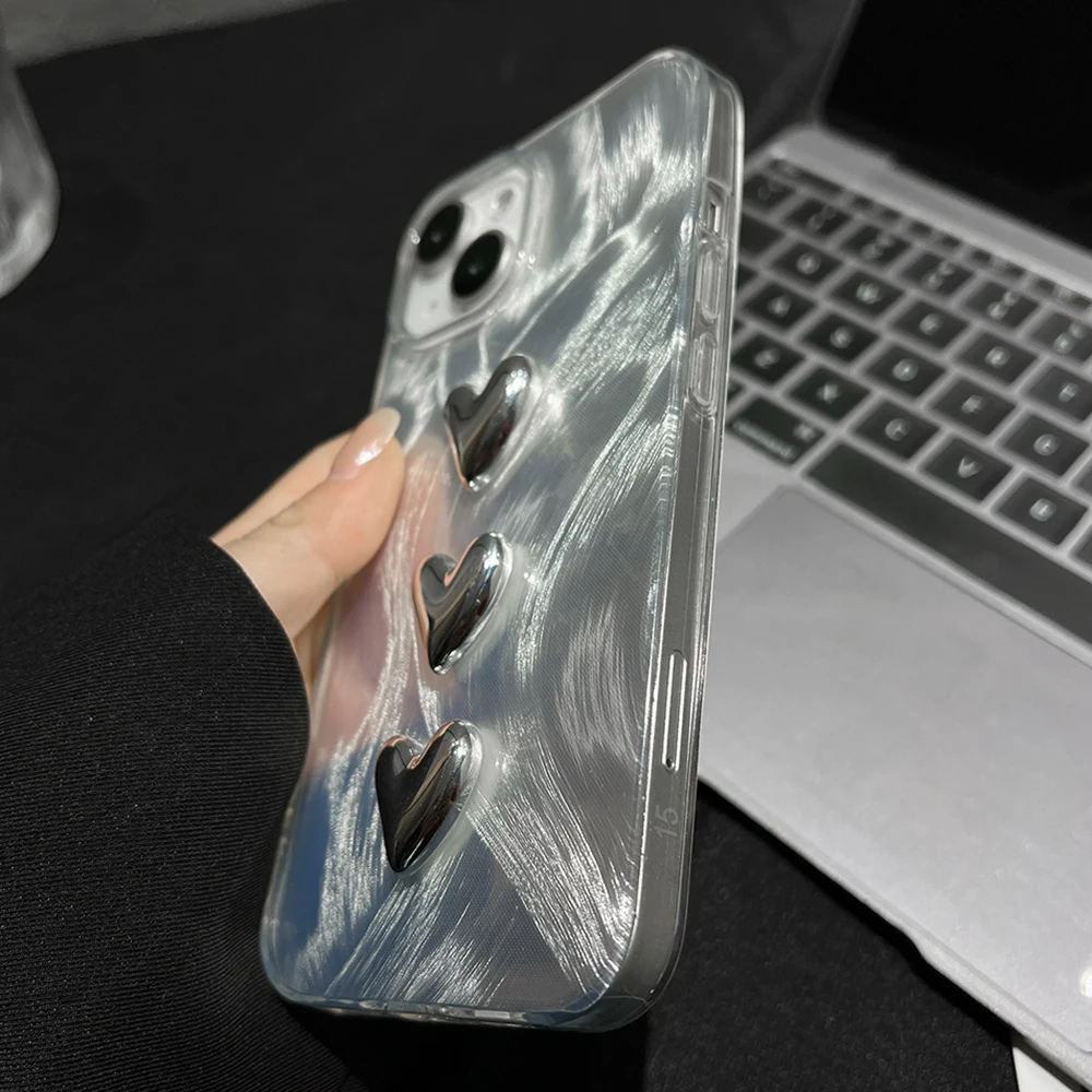 Custodie per telefono personalizzate fai da te Love Laser per iPhone 15 Custodia per iPhone 16 15 14 13 12 11 Pro Max Plus Braccialetto di perle Custodia in silicone morbido_voghion.com