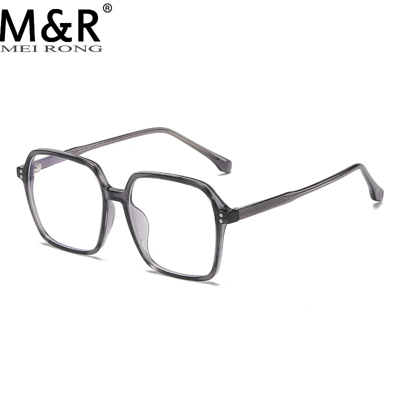

2023 Fashion High Quality Women's TR90 Anti Blue Sunglasses Retro Square Metal Eyeglasses Frame Men's Business Office Glasses