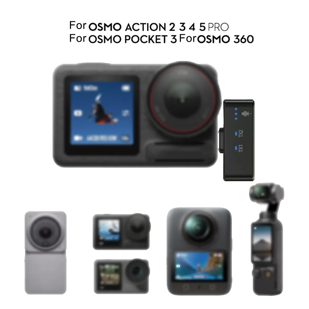 1 Set Versatile Compatibility Wireless Microphone For DJI Action 5 Pro ...
