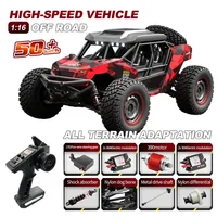 1:16 50 KM/H 4WD RC Car With LED Remote Control Off-road Cars High Speed Drift Monster Truck for Kids Toys Festivals Gifts 1