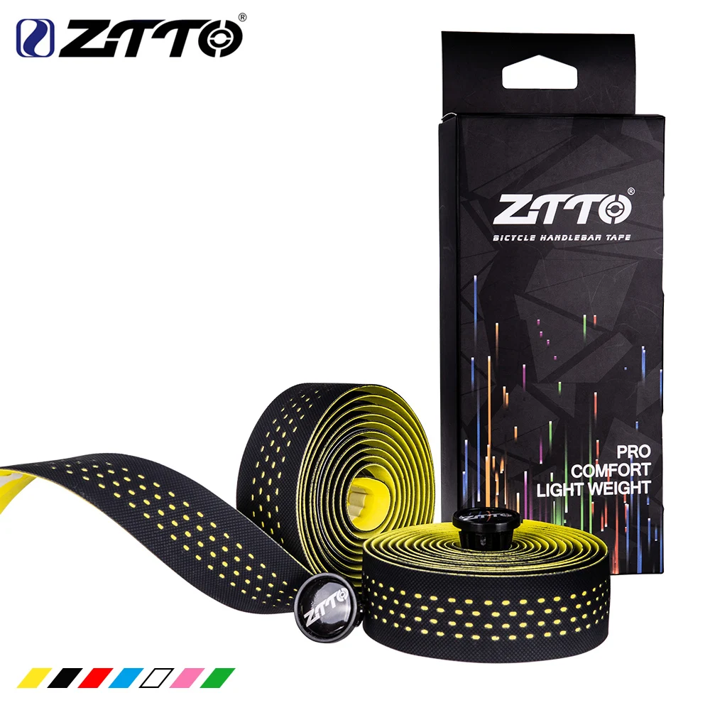 Description Picture 2 of itemZTTO Road Bike Bar Tape High Quality Vibration Damping Anti-Vibration EVA PU Handlebar Bar Tape Colorful Wrap +2 Bar Plug