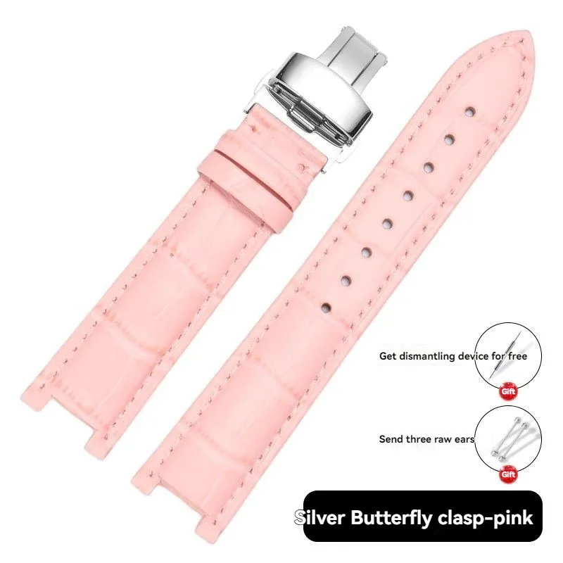 Premium Leather Watch Strap - Notch Cowhide Calfskin Bands (18x10mm & 20x12mm)