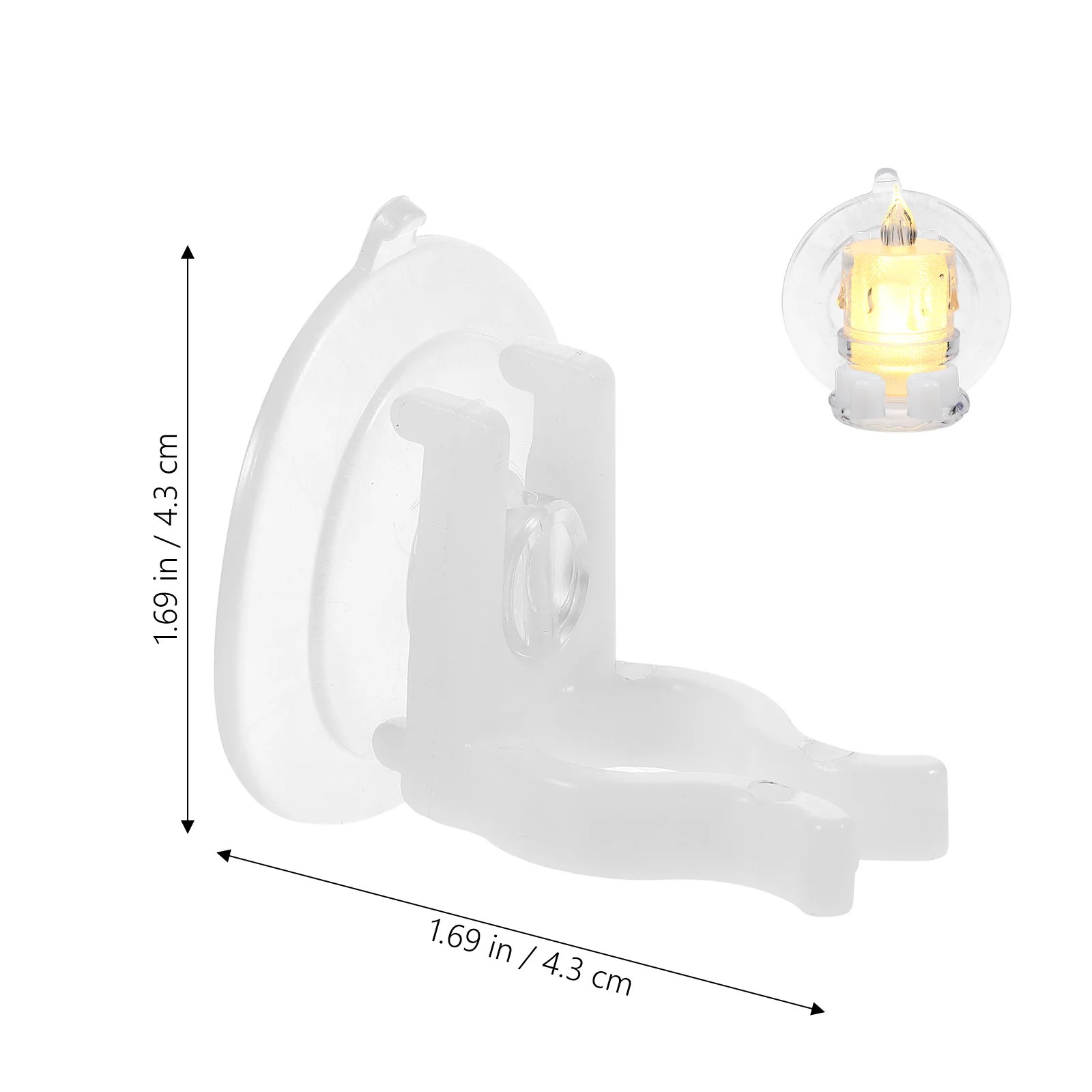 12 Pcs Suction Cup Accessories For Window Holders Flameless Suction Cups Electric Candles Cup Lamp
