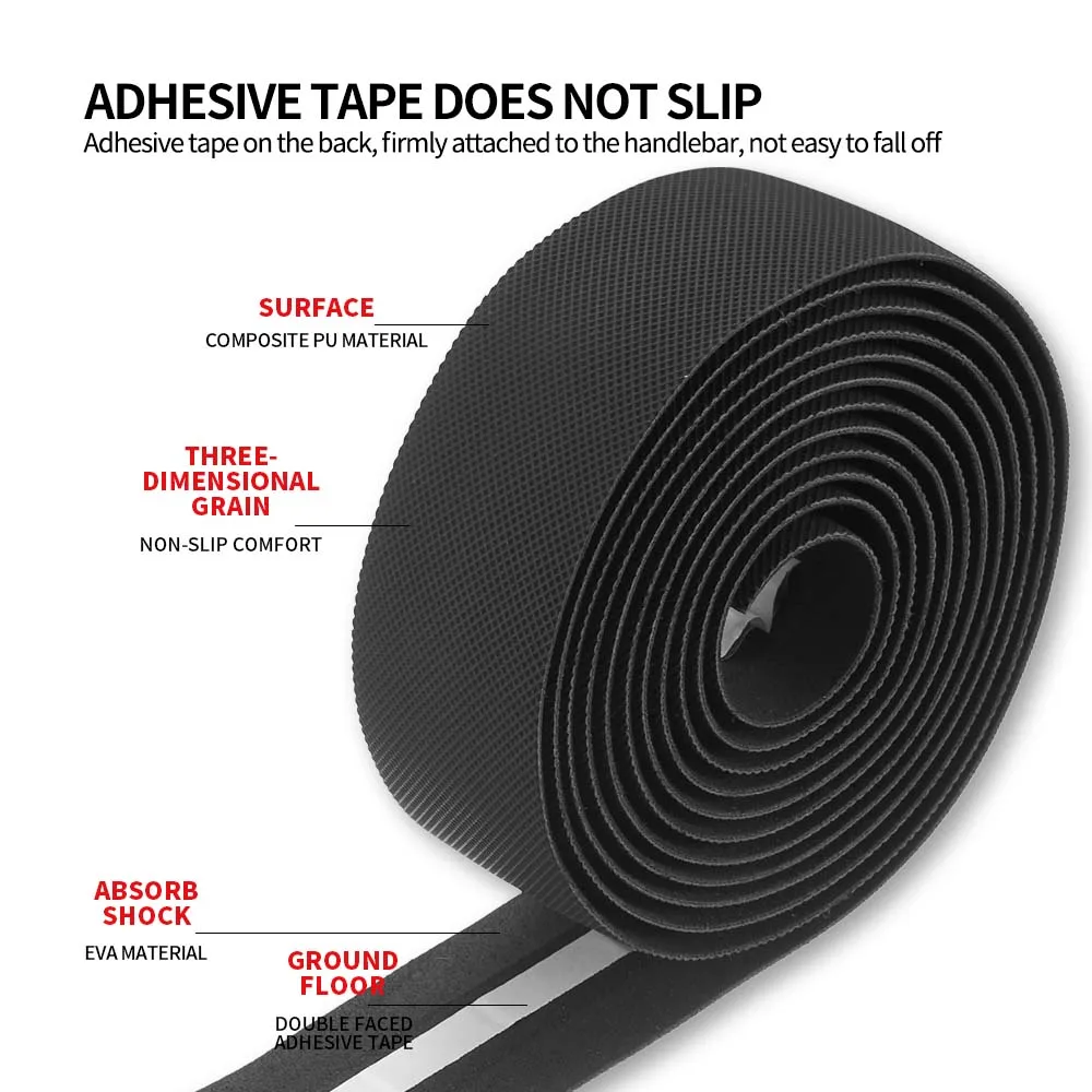 MOTSUV Road Bike Handlebar Tape Small Square Comfortable Shock Absorbing Belt Winding Straps Soft Wear-Resistant Cycling Stra