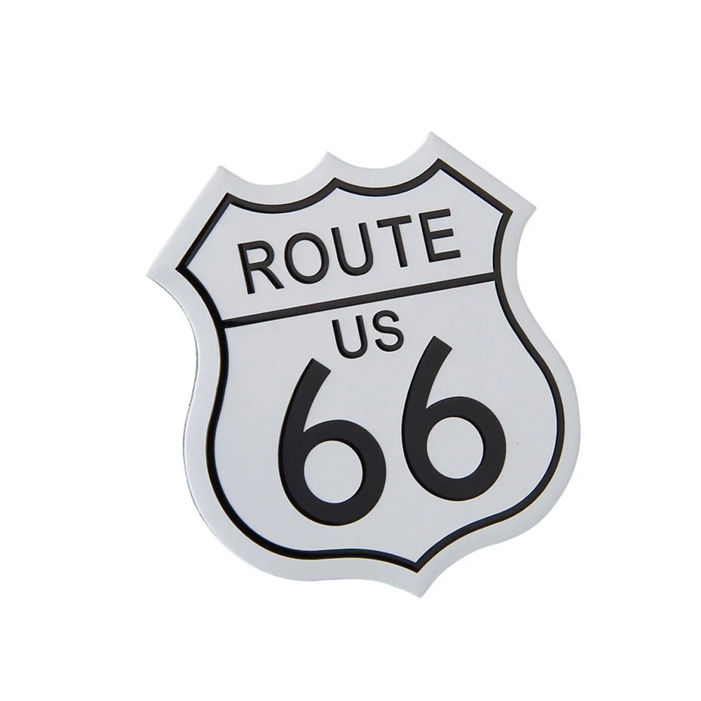Route 66 Logo Per Chevrolet Cruze Jaguar Lexus Car Fender Adesivi Laterali Adesivi Paraurti Posteriore Porta Posteriore Tronco Logo Posteriore