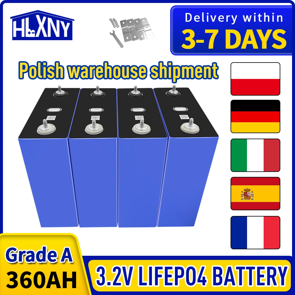 NewType10000-Cycle3.2VLFPCellBatteriie,360Ah–DIYCompatiblefor12V/24V/48VSystems,SuitableforRVs,EVs,Trucks