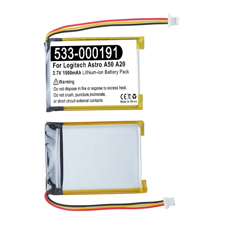 Inalámbricos Gaming Batería De Repuesto Para Astro A50 - Compatible Con Modelo 533-000191, 1500 MAh, 3.7V Batería Compatible Astro A50 Wireless