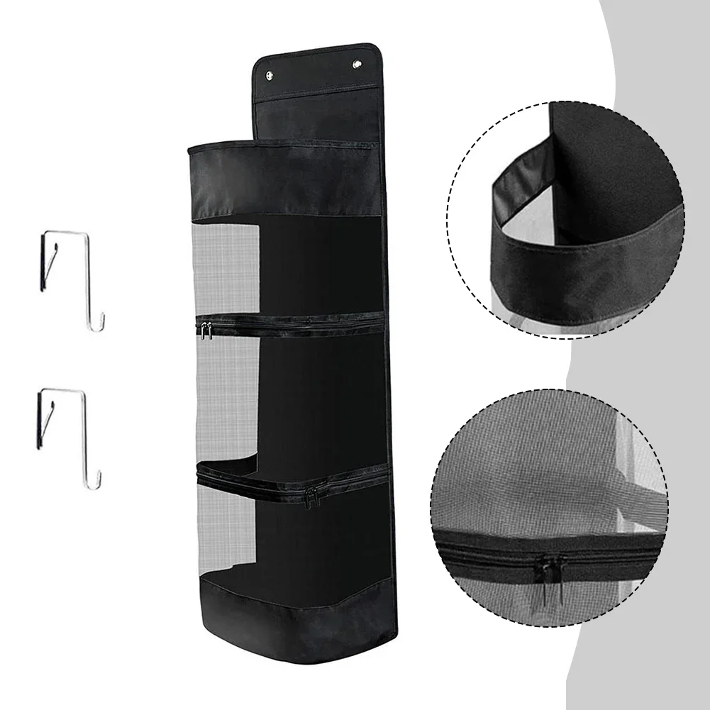 Ball Storage Bag Basketball Storage Adjustable Metal Hooks Easy Installation Long-term Use No Hardware Required