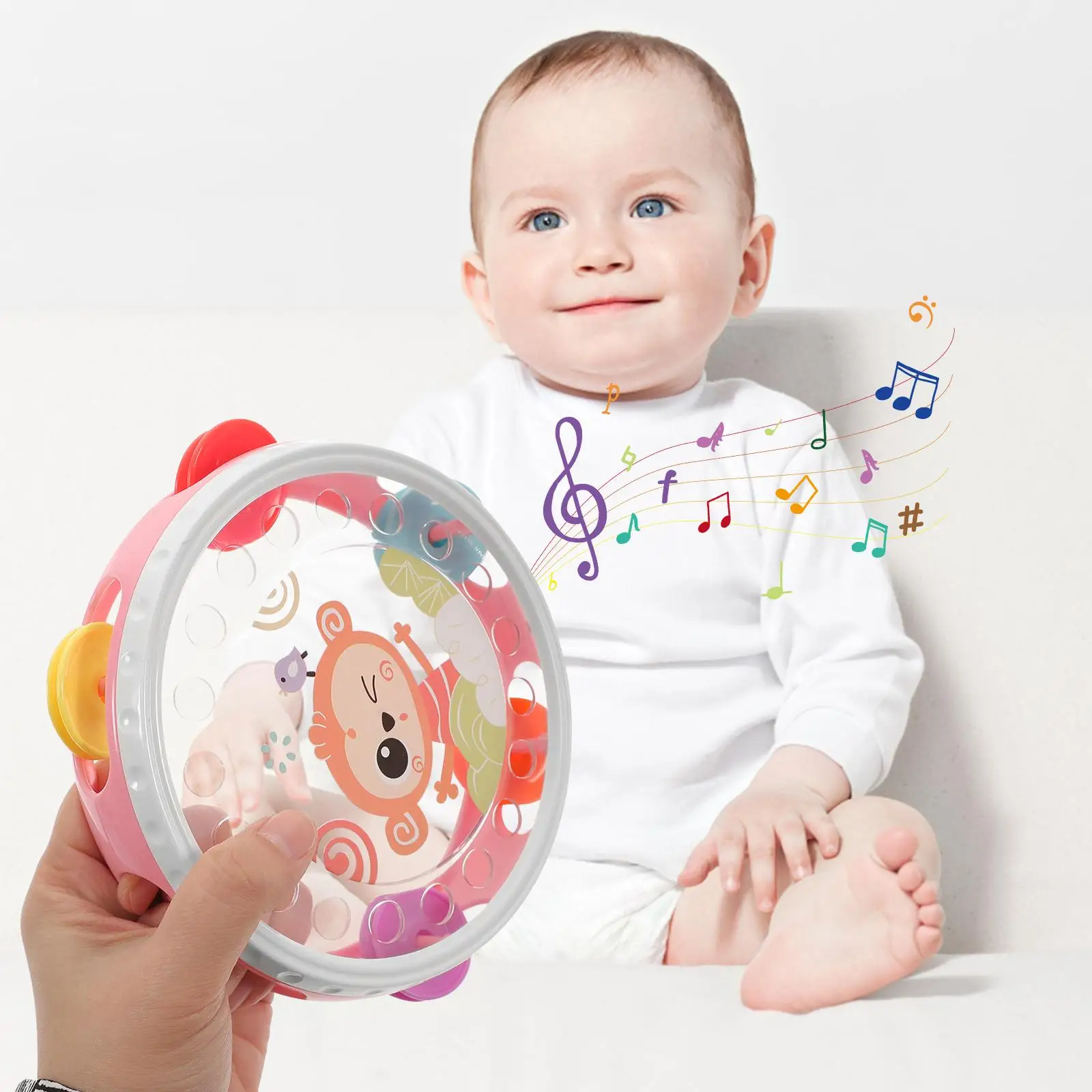 Children Clapping Tambourine Musical Percussion Baby Delicate Tambourines Instruments for Adults