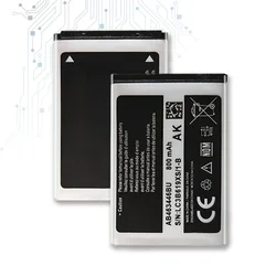 Battery for Samsung GT-C3010/C3011/C3520/E1080/E1150/E1272/SGH-E250/E900/M620/X160/X200/X210 (AB463446BU/AB553446BU/AB043446BE)