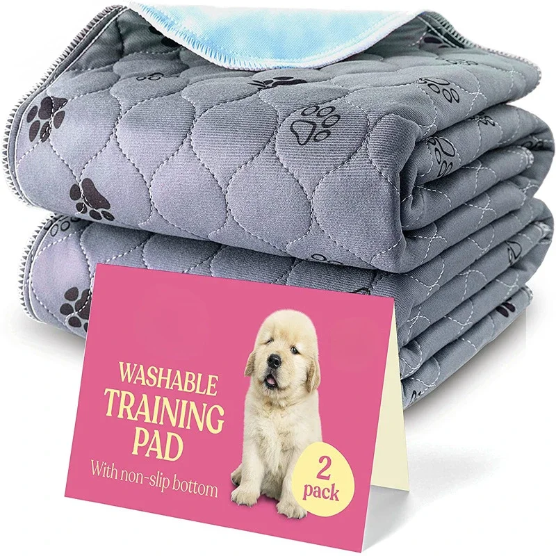2Pcs Large Pet Dog Pee Pads Washable Sleep Play Pad Reusable Dogs Puppy Pads Pet Training for Dogs Cats Guinea Pig Mat