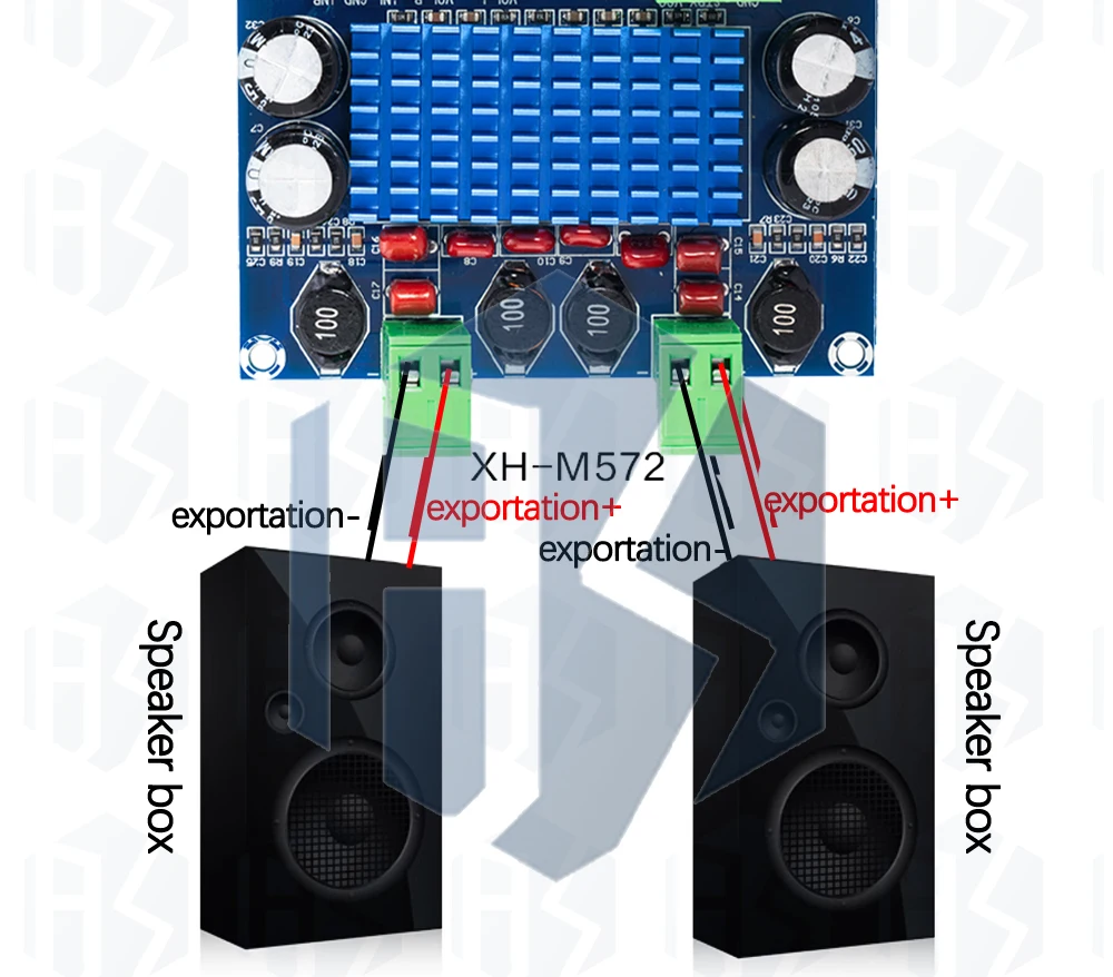 1 ~ 3PCS EGBO High Power Digital HIFI Power Verstärker Bord 2*120W XH-M572 TPA3116D2 Chassis gewidmet Plug-in Eingang 5V 24V 28V – Detail 25