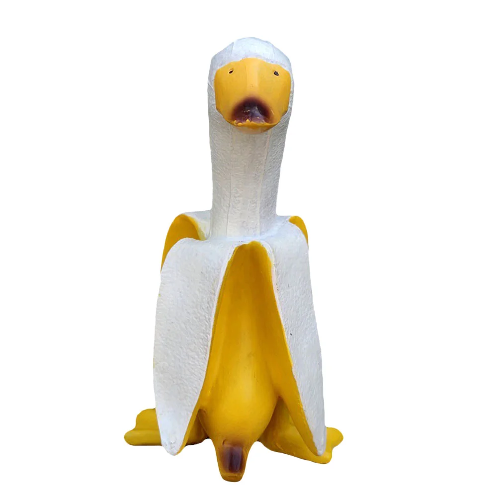 Resin Banana Duck Adorn Banana Duck Decor Lovely Tabletop Ornament for