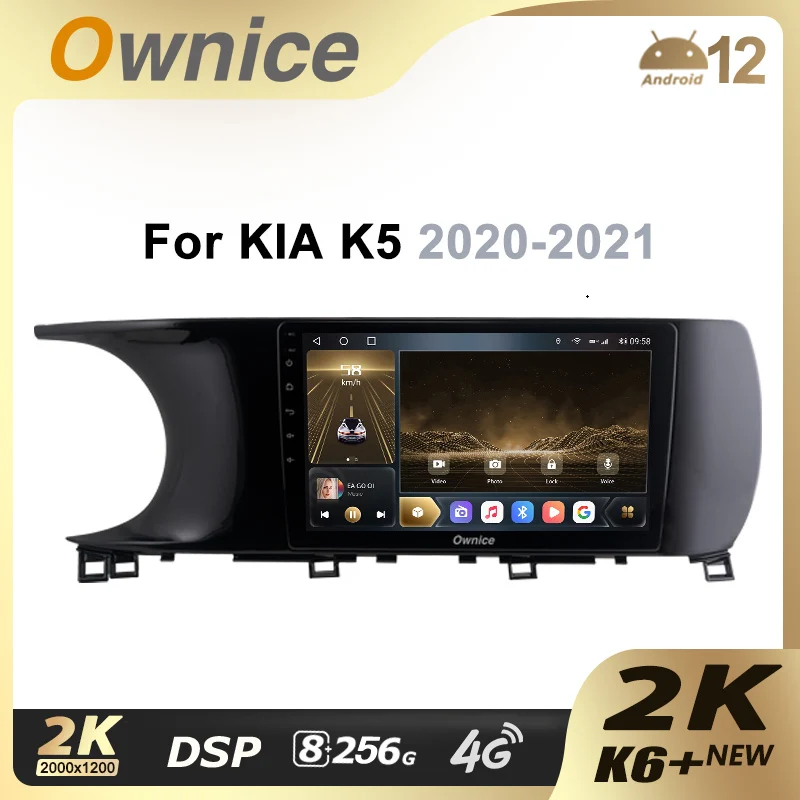 

Ownice K6+ 2K for KIA K5 2020 - 2021 Android 12.0 8+256G Car Autoradio Multimedia Radio System Unit 360 Panorama 4G LTE NO DVD