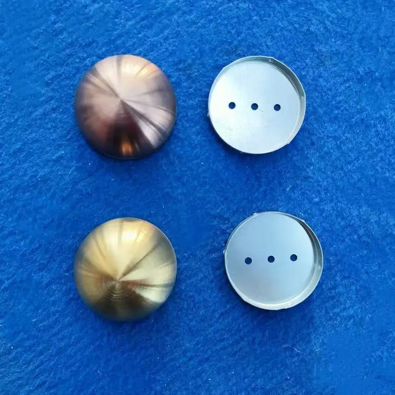 60mm 70mm 스테인리스 스틸 바닥이 평평한 반구형 브러쉬드 효과 앤틱 메탈 스타일 바/쇼핑몰 아트 벽/문 장