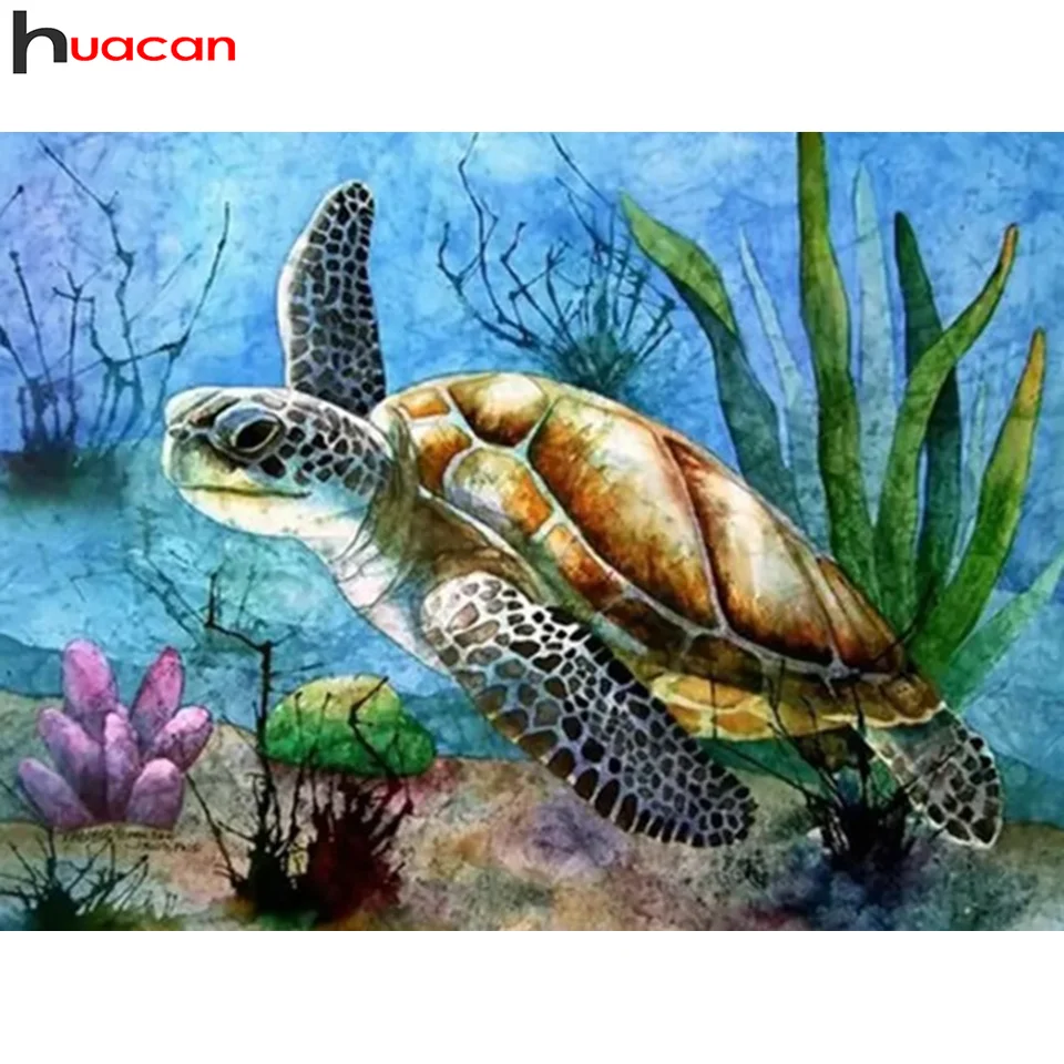 5d Diamond Painting New Flower Tortoise Colorful Home Decor Full  Square/round Mosaic Animal Sea Turtle Embroidery Wall Art - AliExpress