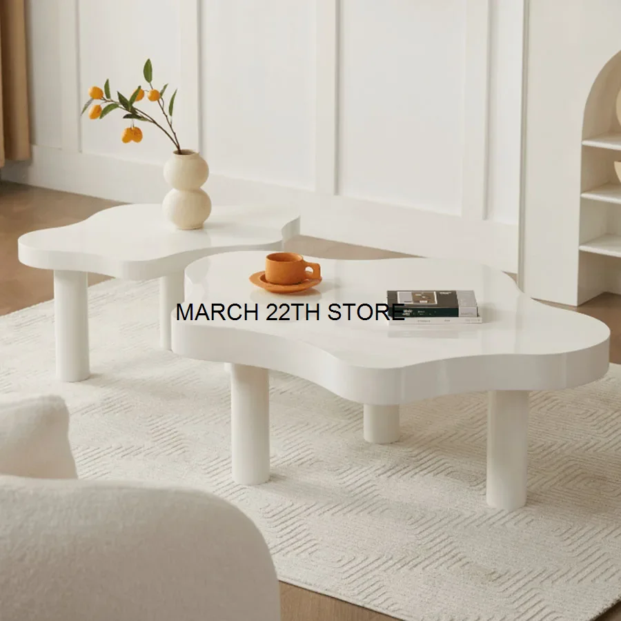 

Minimalist White Coffee Tables Nordic Ideas Japanese Small Storage Aesthetic Natural Side Table Makeup Tisch Room Furniture