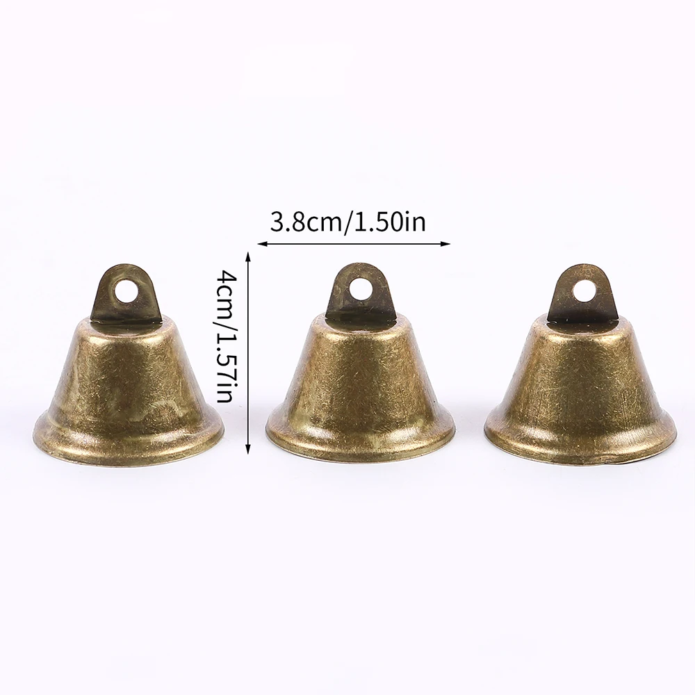 16Pcs Vintage Bronze Jingle Bells Christmas Decoration Dog Doorbell Potty Training Housebreaking Making Wind Chimes