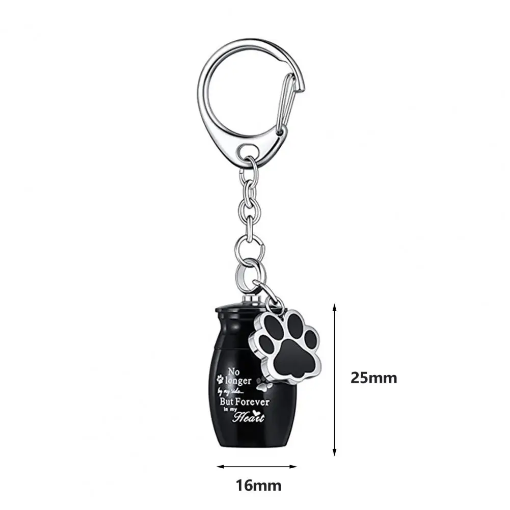 Pet Urn Keychain Moistureproof Cat Cremation Ash Jar Mini Dog Finger Storage Bottle with Puppy Paw Pendant Pet Souvenir cremation jewelry cremation urn