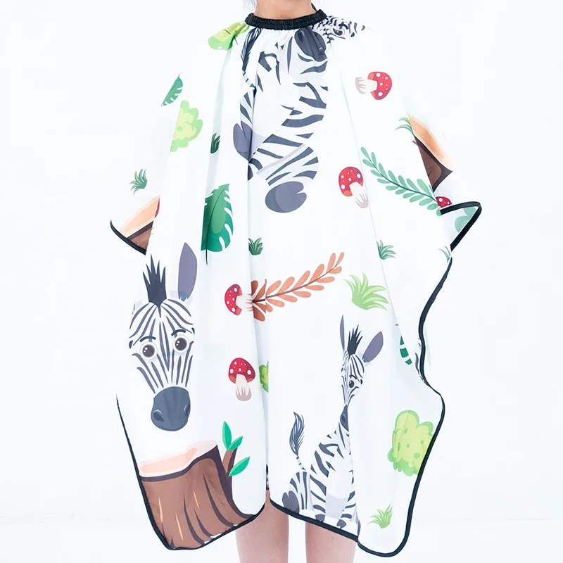 KEFEI waterproof full printing child salon barber capes children hairdressing luxury barber cape