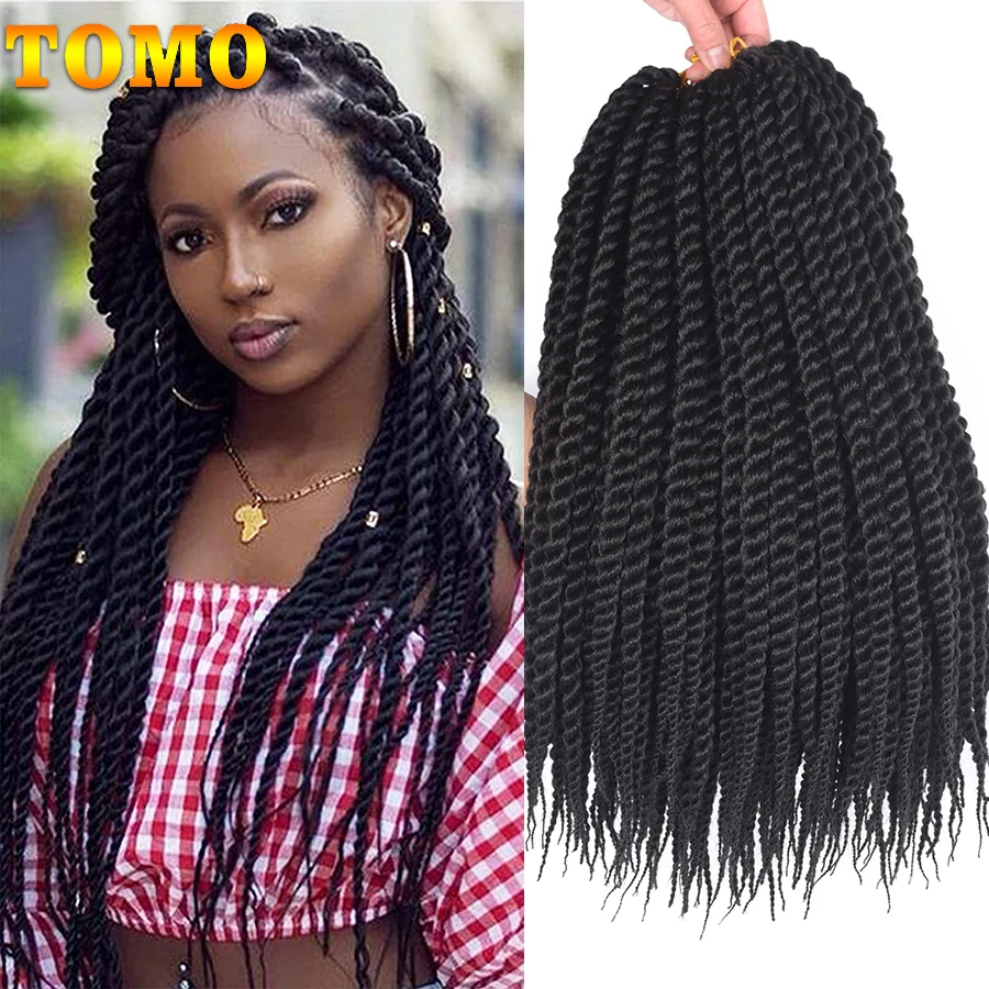 TOMO Crochet Braids Senegalese Twist For Kids 12 18 12Roots/Pack Ombre  Red Crochet Hair Synthetic Braiding Hair Extensions