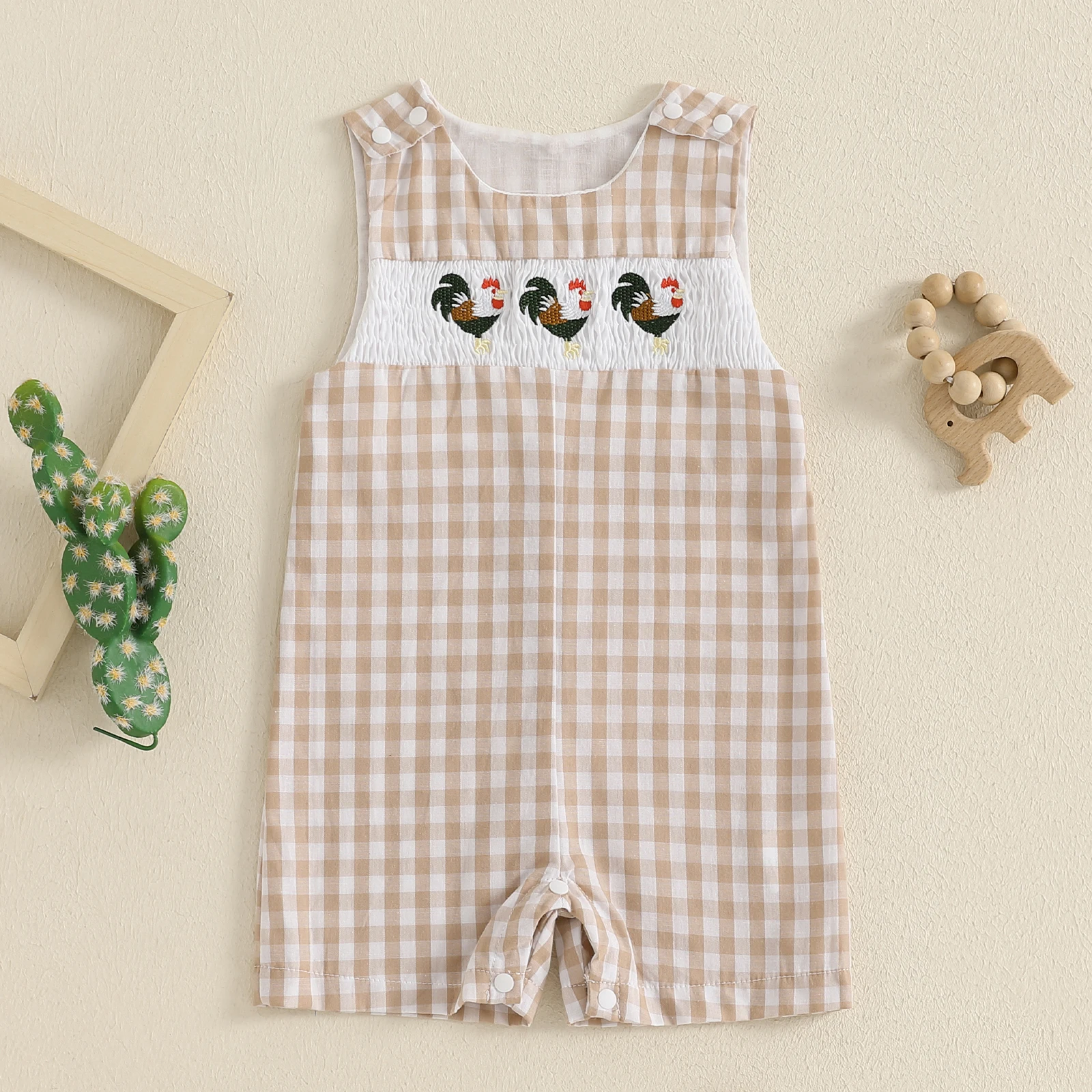 0-18M Infant Baby Boys Girls Easter Cute Romper Sleeveless Cartoon Rabbit Embroidery Jumpsuit Newborn Playsuit infant romper