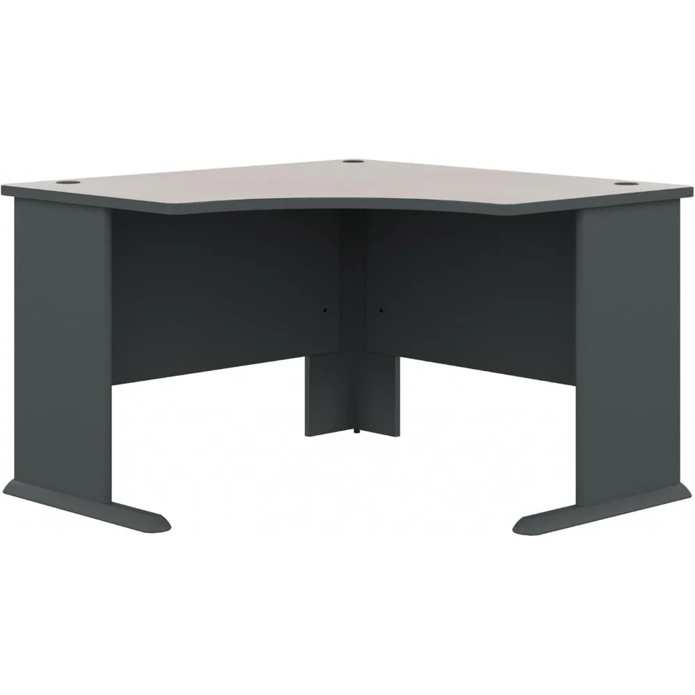 Reception Desks,Series A 48W Corner Desk in White Spectrum and Slate, Small Computer Table for Home or Professional Office