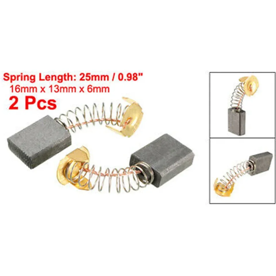 4 Pcs Electric Motor Carbon Brushes - Replacement Brush 13mm X 9mm X 6mm For Grinders & Power Tools