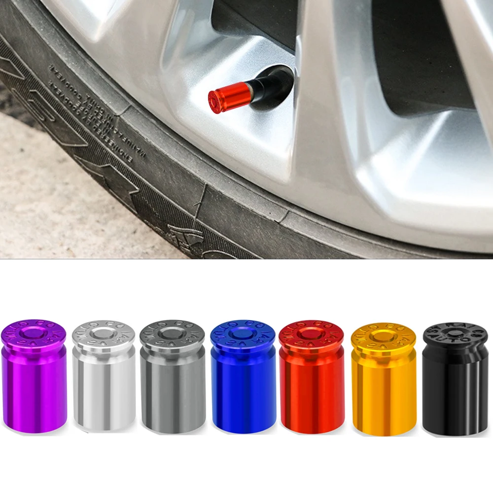 Universal Leak-Proof Tire Valve Stem Caps - Set of 4