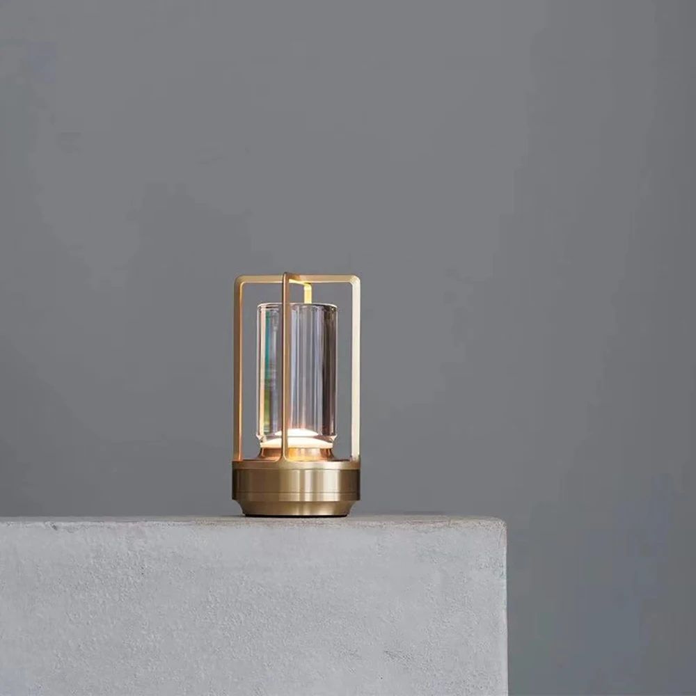 LED crystal table lamp Plastic Rechargeable touch night lamp Bedroom Bedside table lamp Restaurant decorative lamp 2